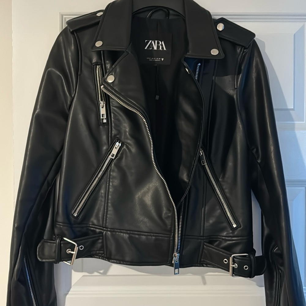 Zara Faux Leather Jacket NWT Size XS - Picture 8 of 14